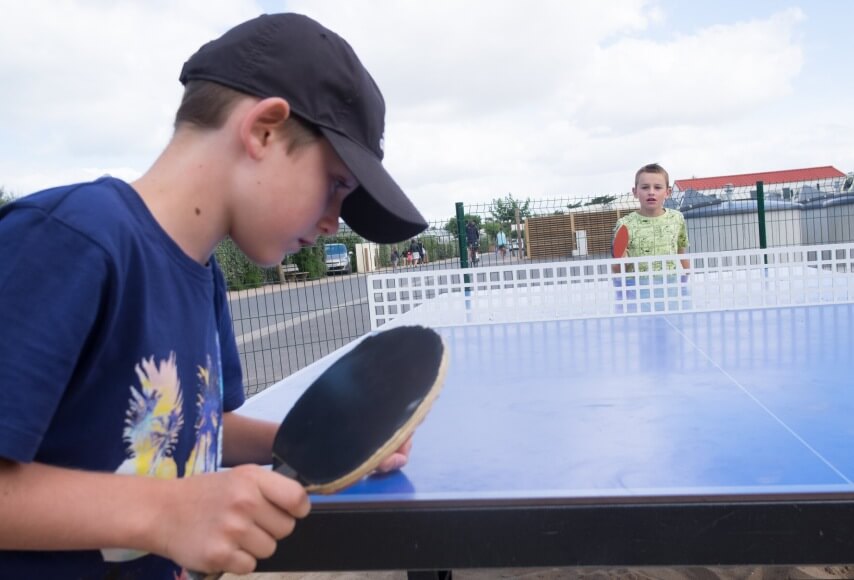 Tischtennis, Camping in den Dünen
