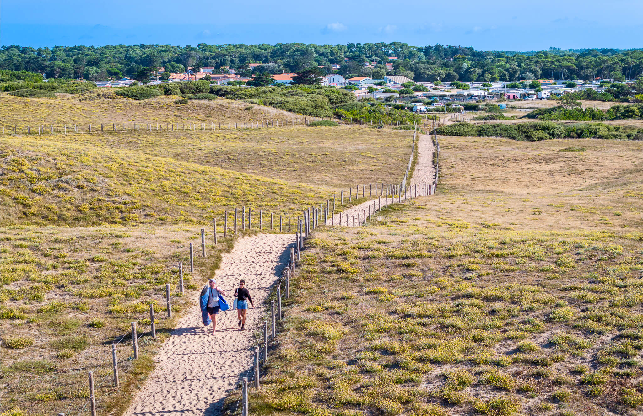 camping avec accès direct à la plage